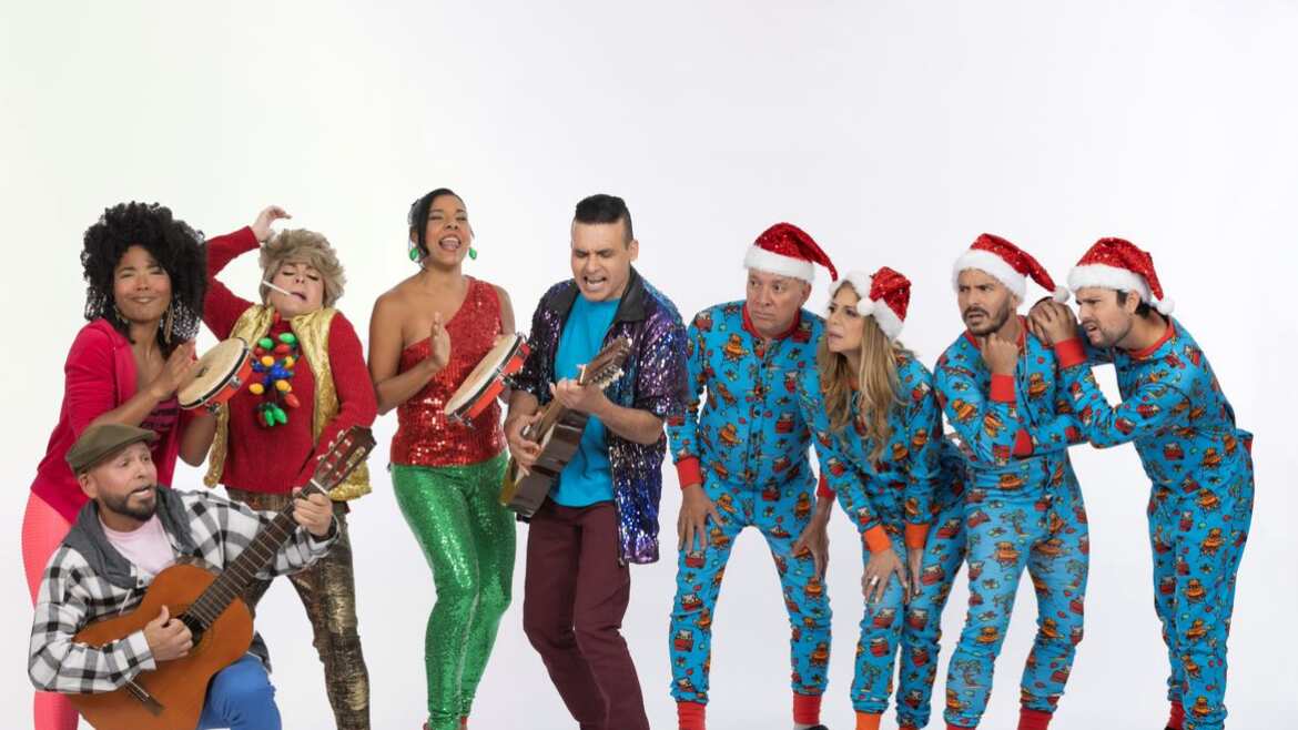 Elenco del musical “Aguinaldo jíbaro – Asalto de Navidad”.