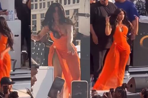 “B*tch”: Cardi B golpeó con micrófono a fan que le arrojó su bebida en pleno concierto