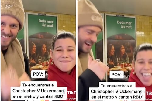 Boricua en Suecia se encuentra con Christopher Uckermann y lo pone a cantar tema de RBD