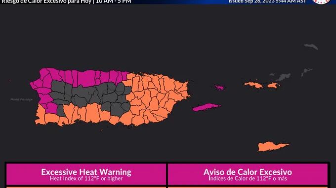 Riesgo de calor excesivo para este martes.