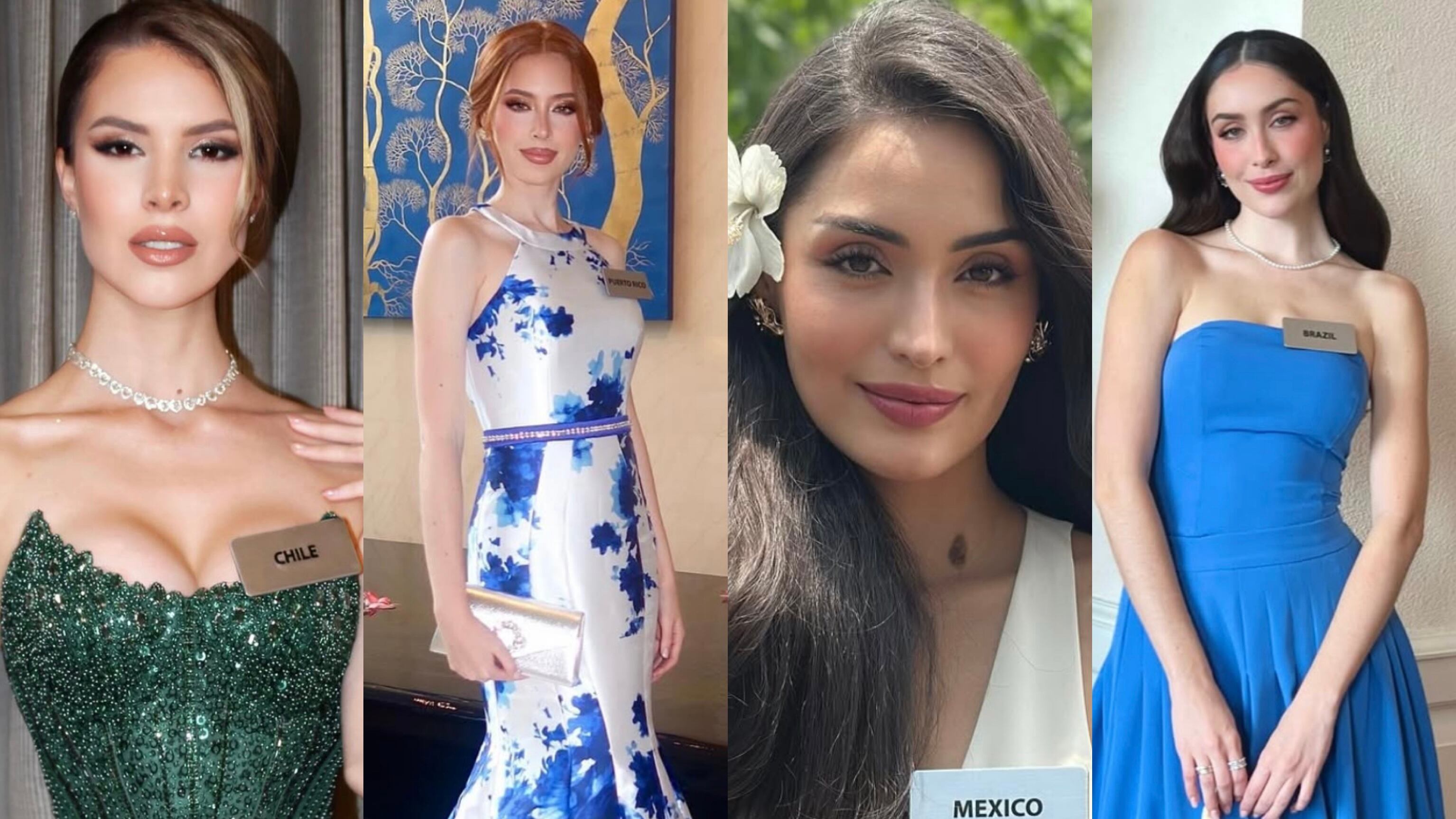 Miss Chile, Miss Puerto Rico, Miss México y Miss Brasil.