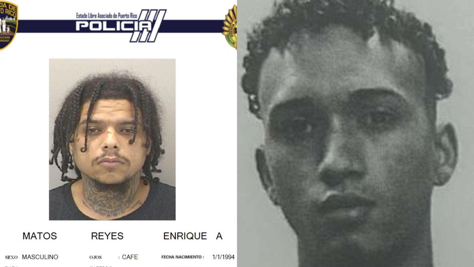 Enrique Alexander Matos Reyes, de 30 años, y Eduardo Imael Reyes Olea, de 23