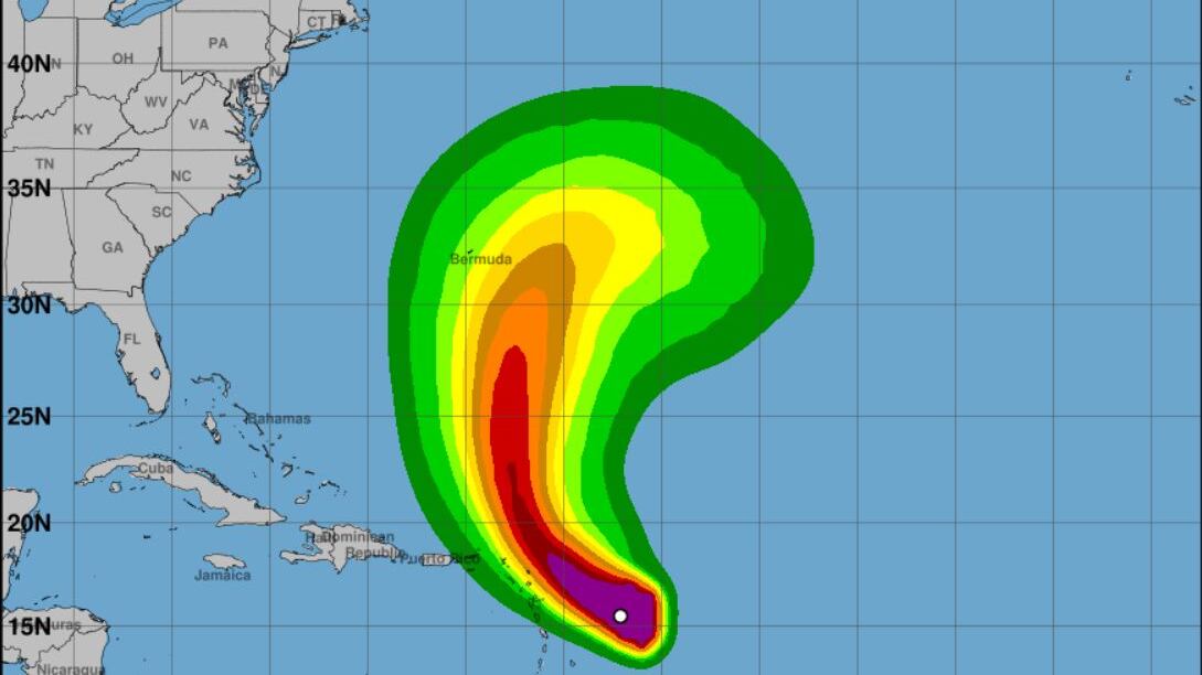 Informe de la tormenta tropical Jerry durante el viernes 5:00 a.m.