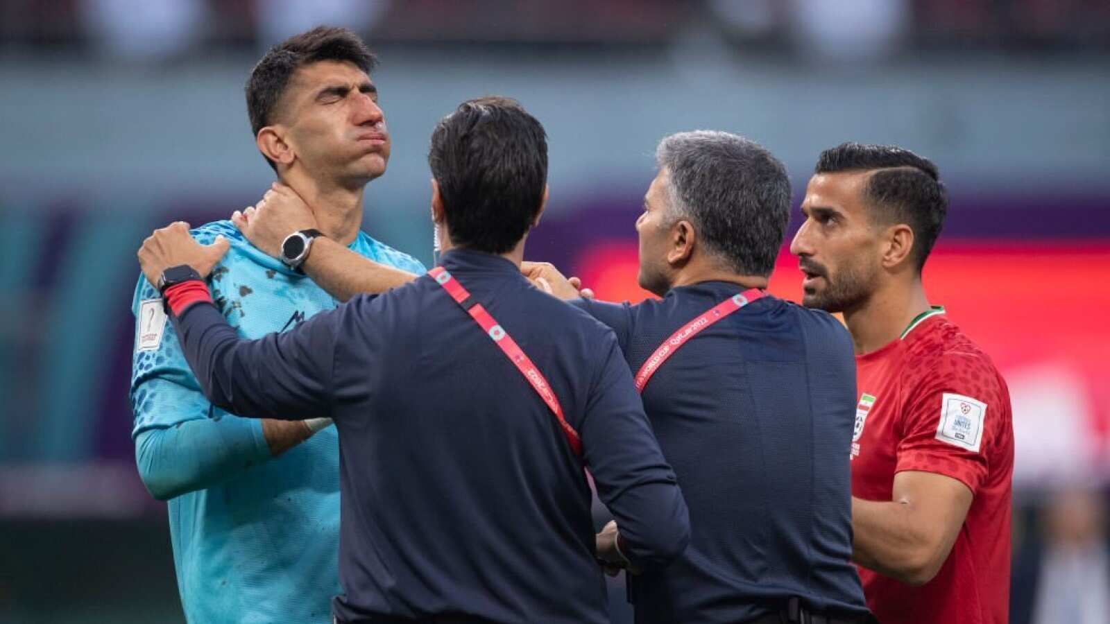 El iraní Alireza Beiranvand fue atendido con el Protocolo Médico de Conmoción Cerebral de la FIFA