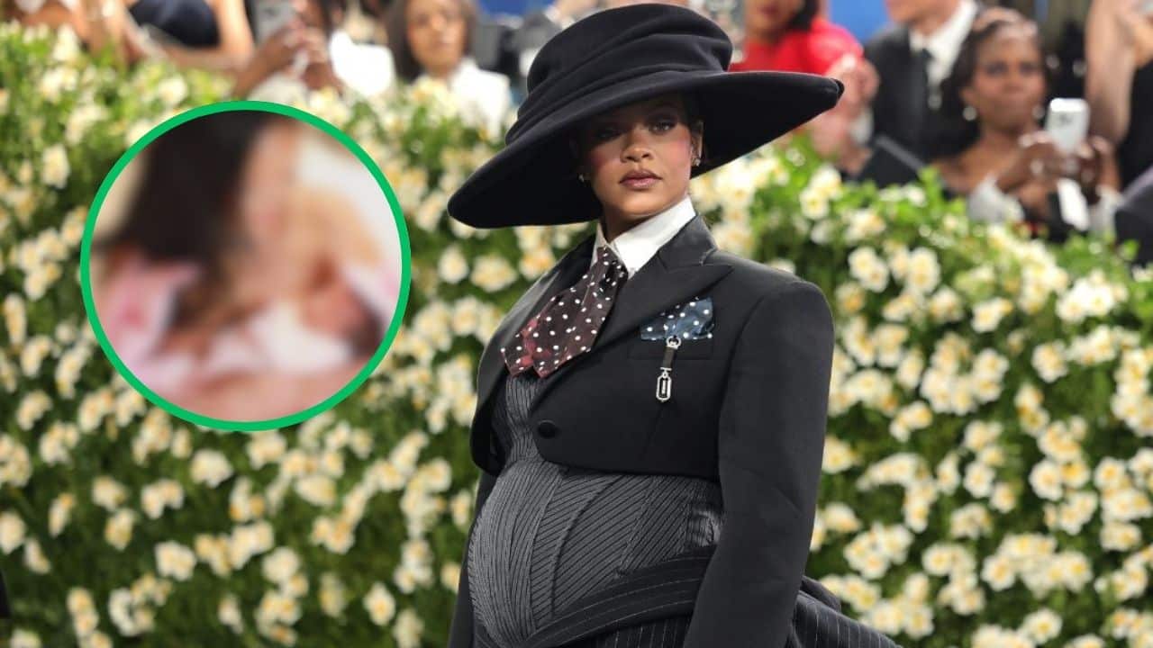 Rihanna muestra a su tercer bebé por primera vez