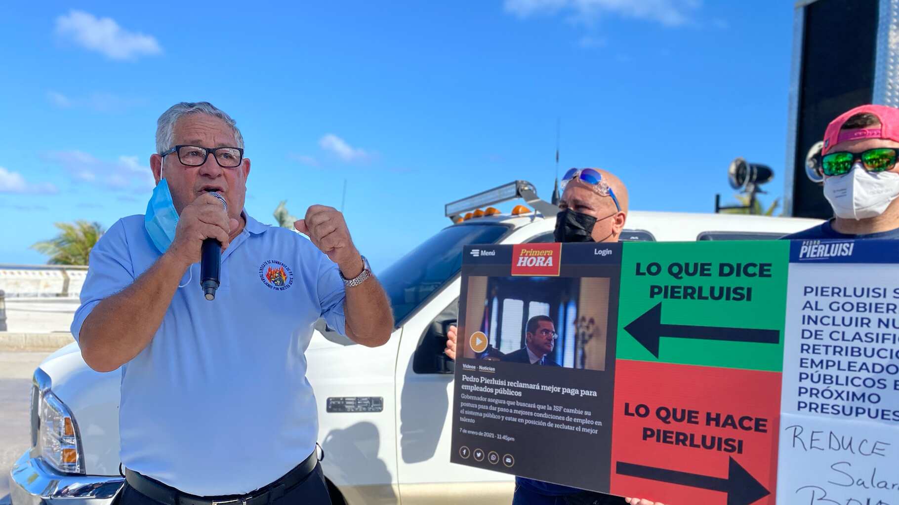 José Tirado, presidente del Sindicato de Bomberos de Puerto Rico.