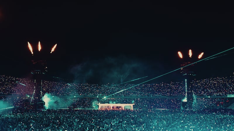 Bad Bunny primera noche de concierto en Medellín 2026.