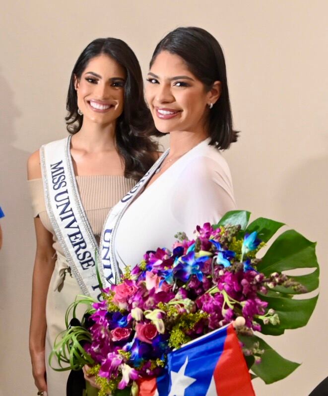La Miss Universe ,Sheynnis Palacio, llega a Puerto Rico. Aeropuerto Luis muñoz Marin, Carolina.Metro PR 26 de junio de 2024