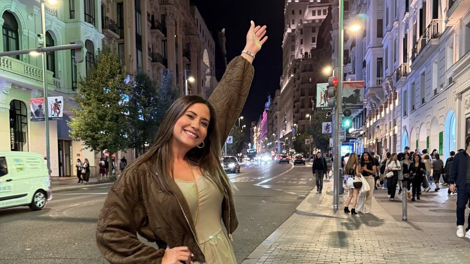 La meteoróloga compartió fotos de su viaje por España.