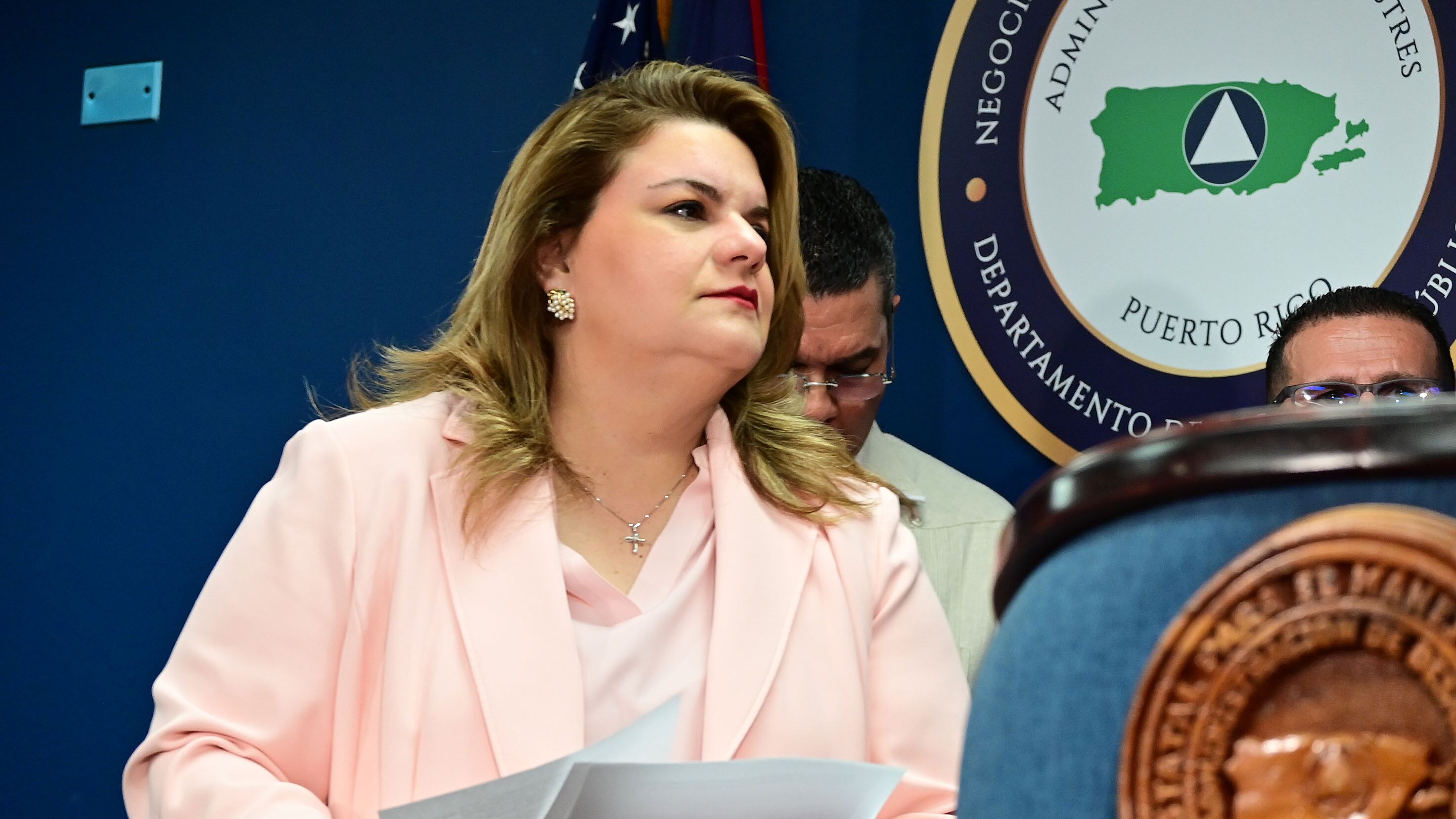 La gobernadora, Jennifer González. El gobierno anuncia los preparativos de las distintas agencias ,sobre los preparativos para la temporada de huracanes.