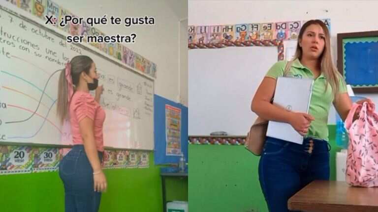 Maestra de primaria se hace viral por su belleza.