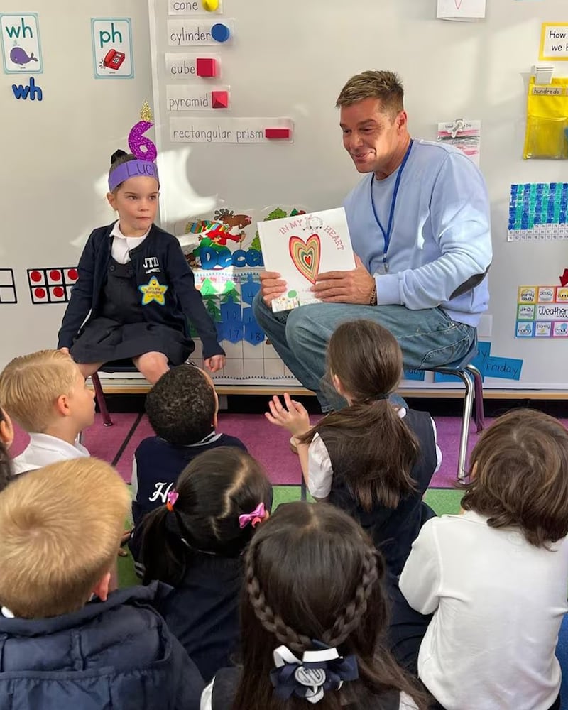 Ricky Martin junto a su hija Lucía