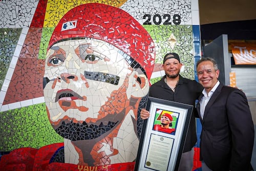 Develan mosaico “Eternos” en el estadio Hiram Bithorn