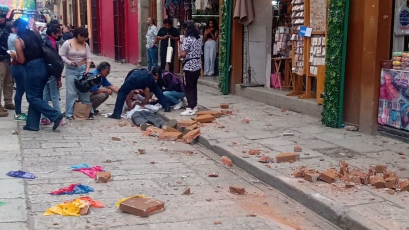 Herido tras sismo en Oaxaca