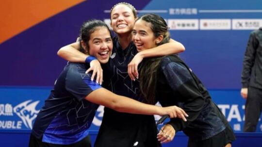 Adriana Díaz, Daniely Ríos y Melanie Díaz.