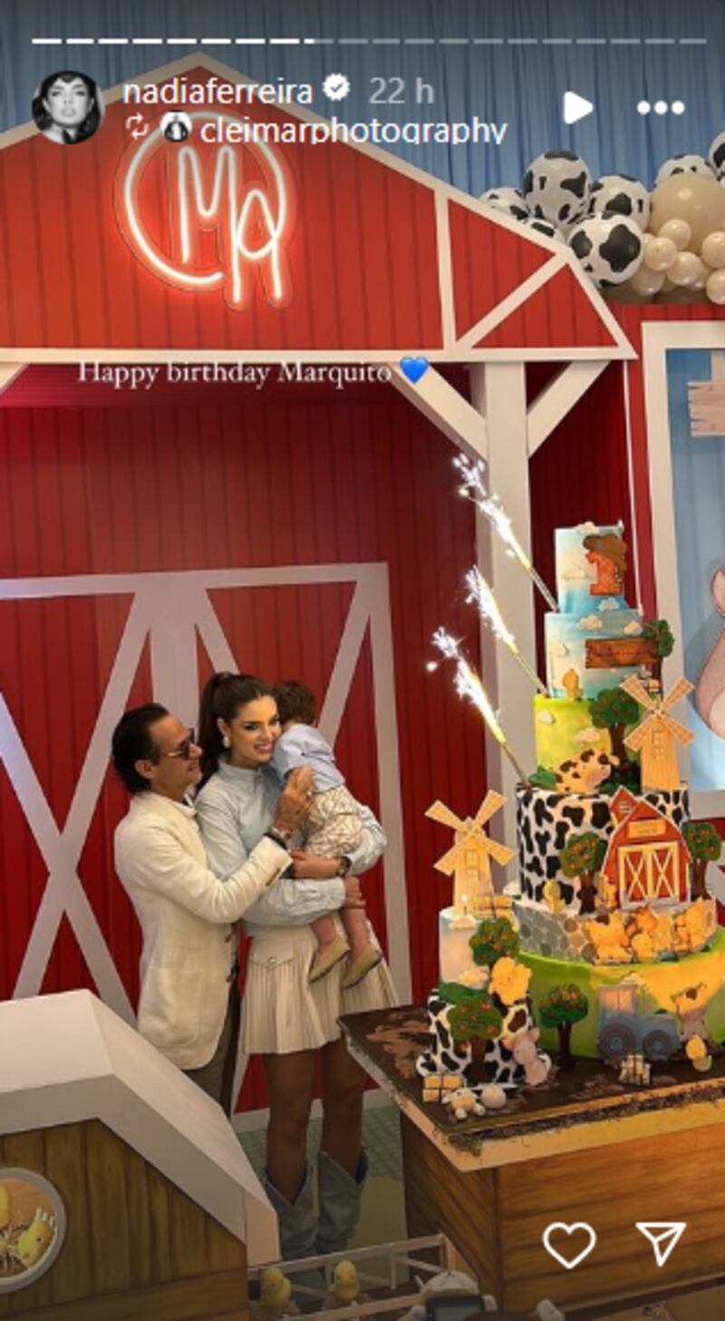 Así fue el cumpleaños del hijo de Nadia Ferreira