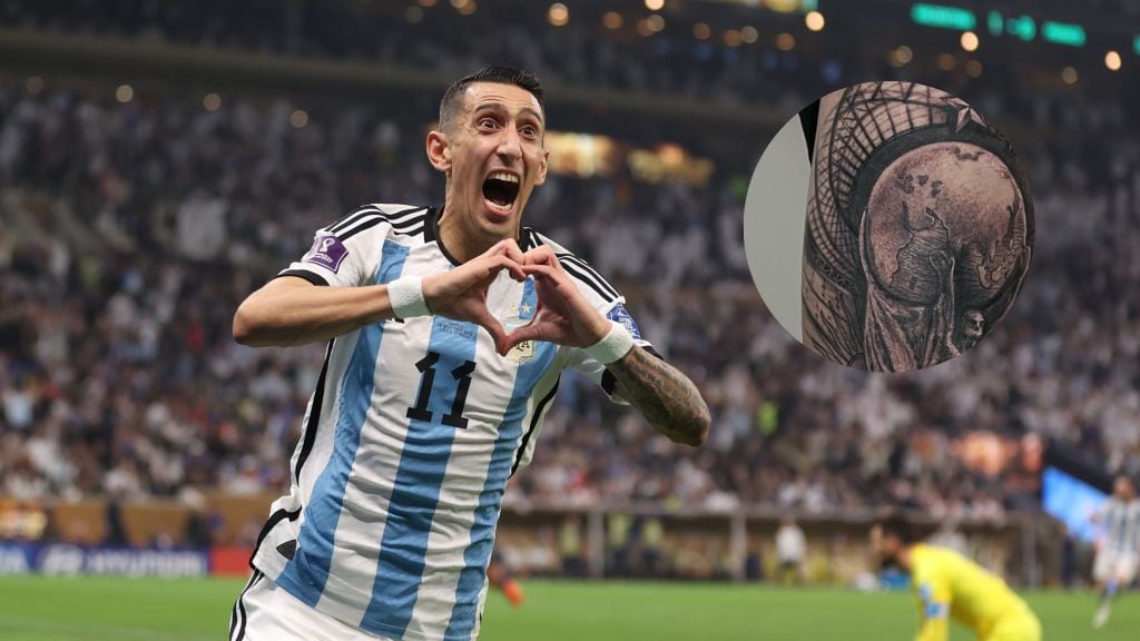 Ángel Di María fue el primero en tatuarse la Copa del Mundo I Getty Images