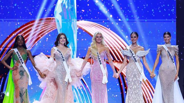 Las cinco finalistas del concurso Miss Universo 2024.
