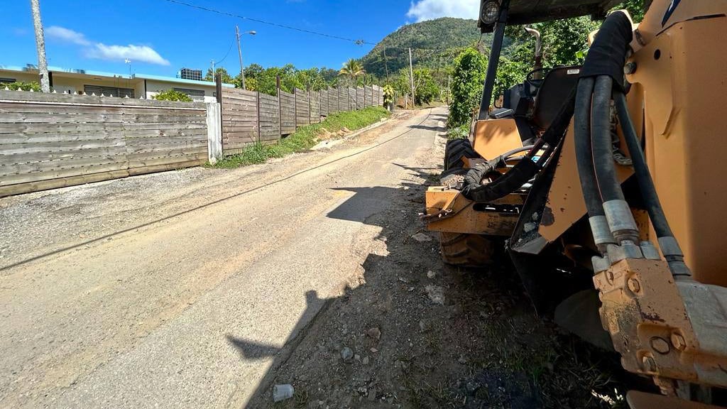 Los trabajos de tubería se realizan en el sector Santa Bárbara