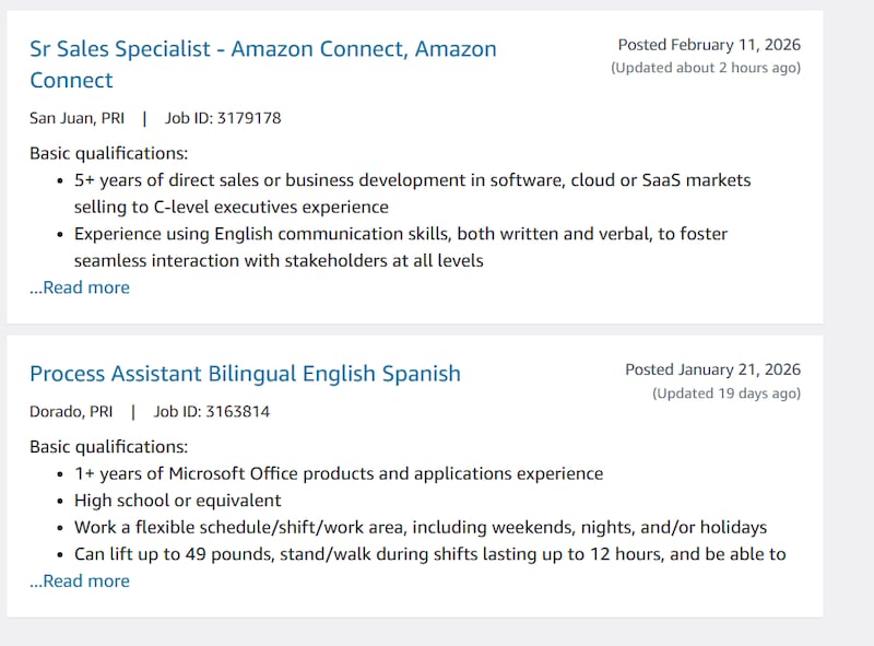 Trabajos en Amazon