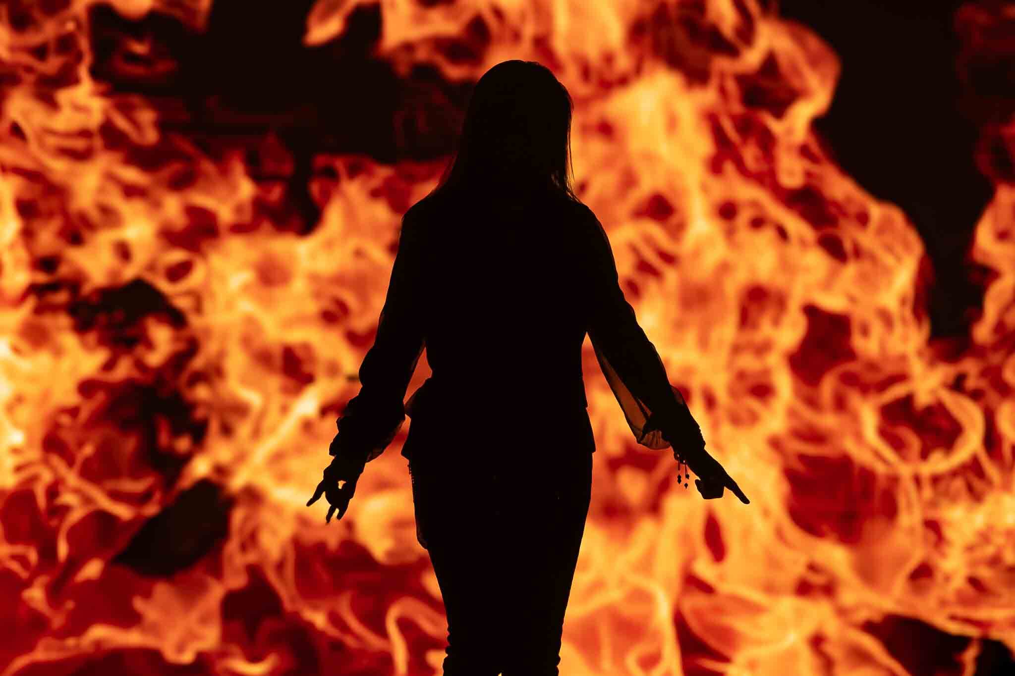 Ana Gabriel durante su presentación en el Coliseo de Puerto Rico.