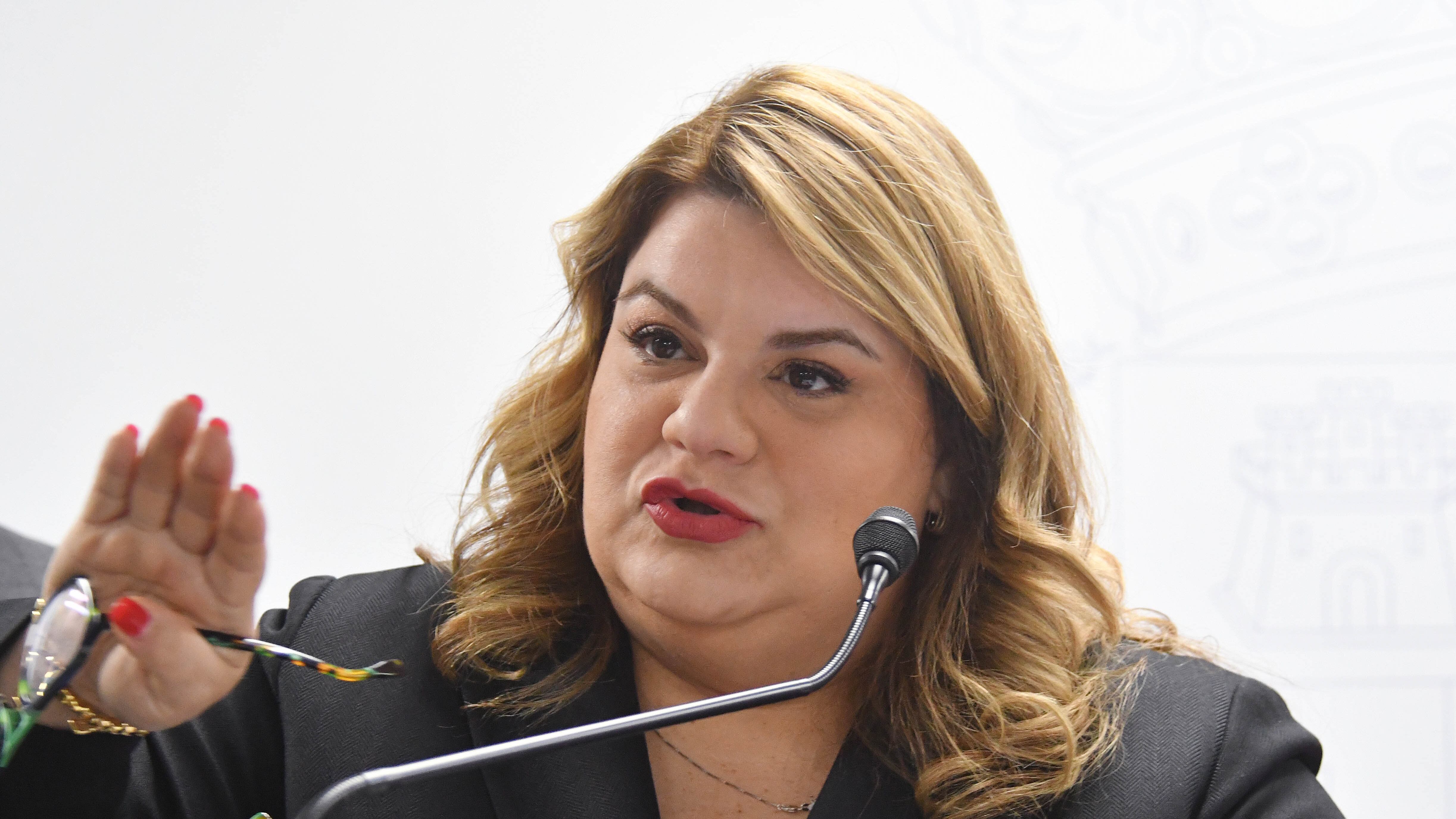La gobernadora Jennifer Gonzalez, hace anuncio sobre el nuevo portal en internet para la adopción.