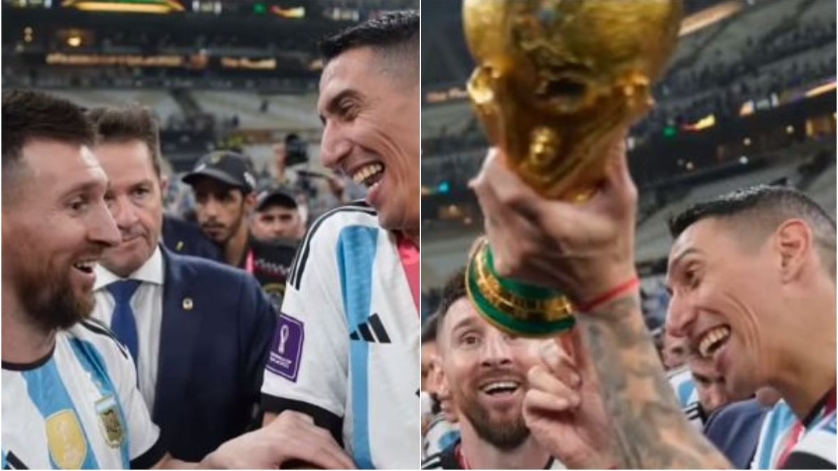 Messi y sus compañeros celebraron con Copa de juguete en Qatar 2022
