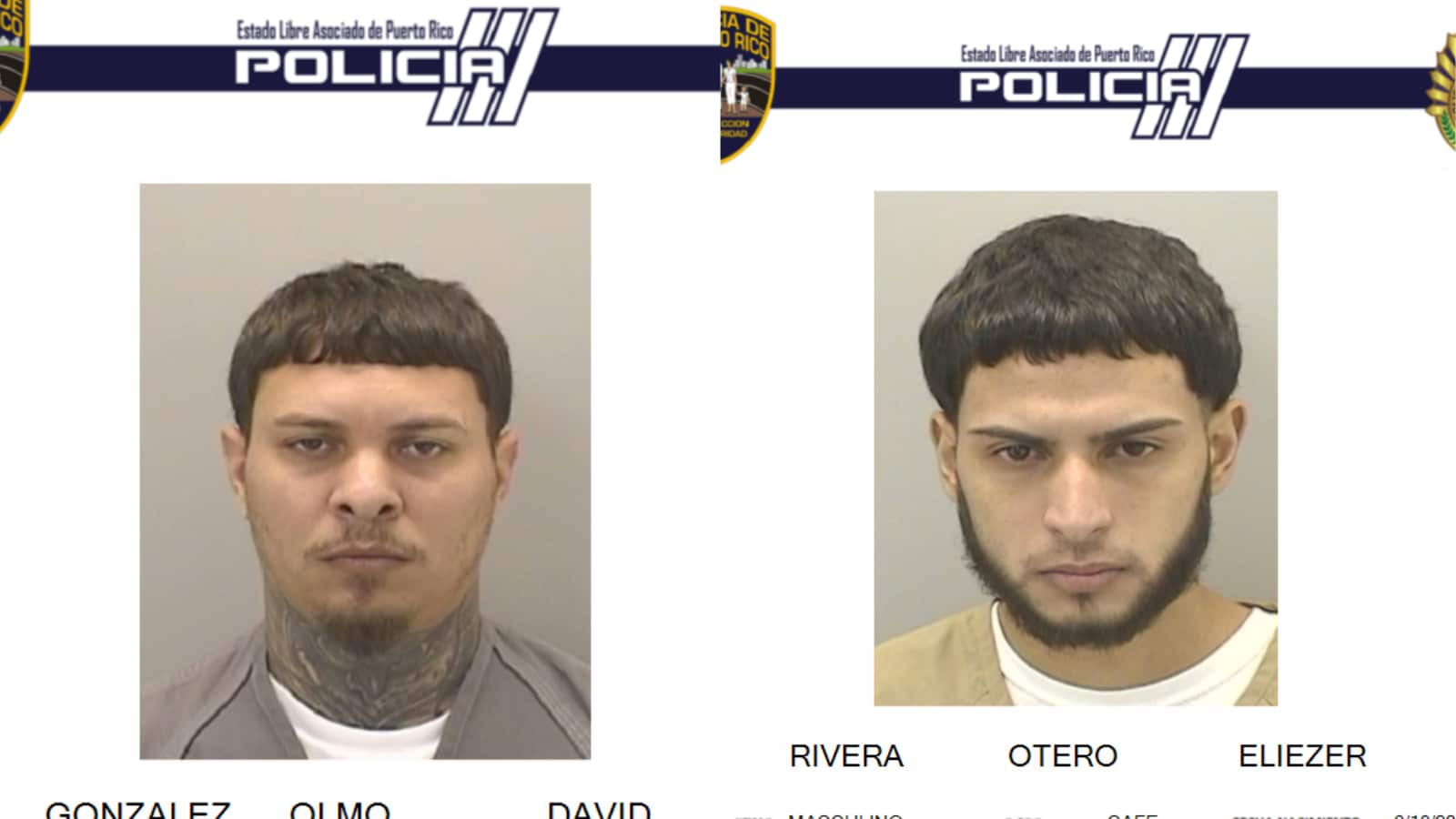 David González Olmos de 29 años y Eliezer Rivera Otero