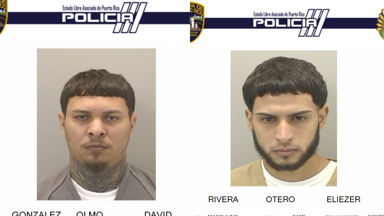 David González Olmos de 29 años y Eliezer Rivera Otero