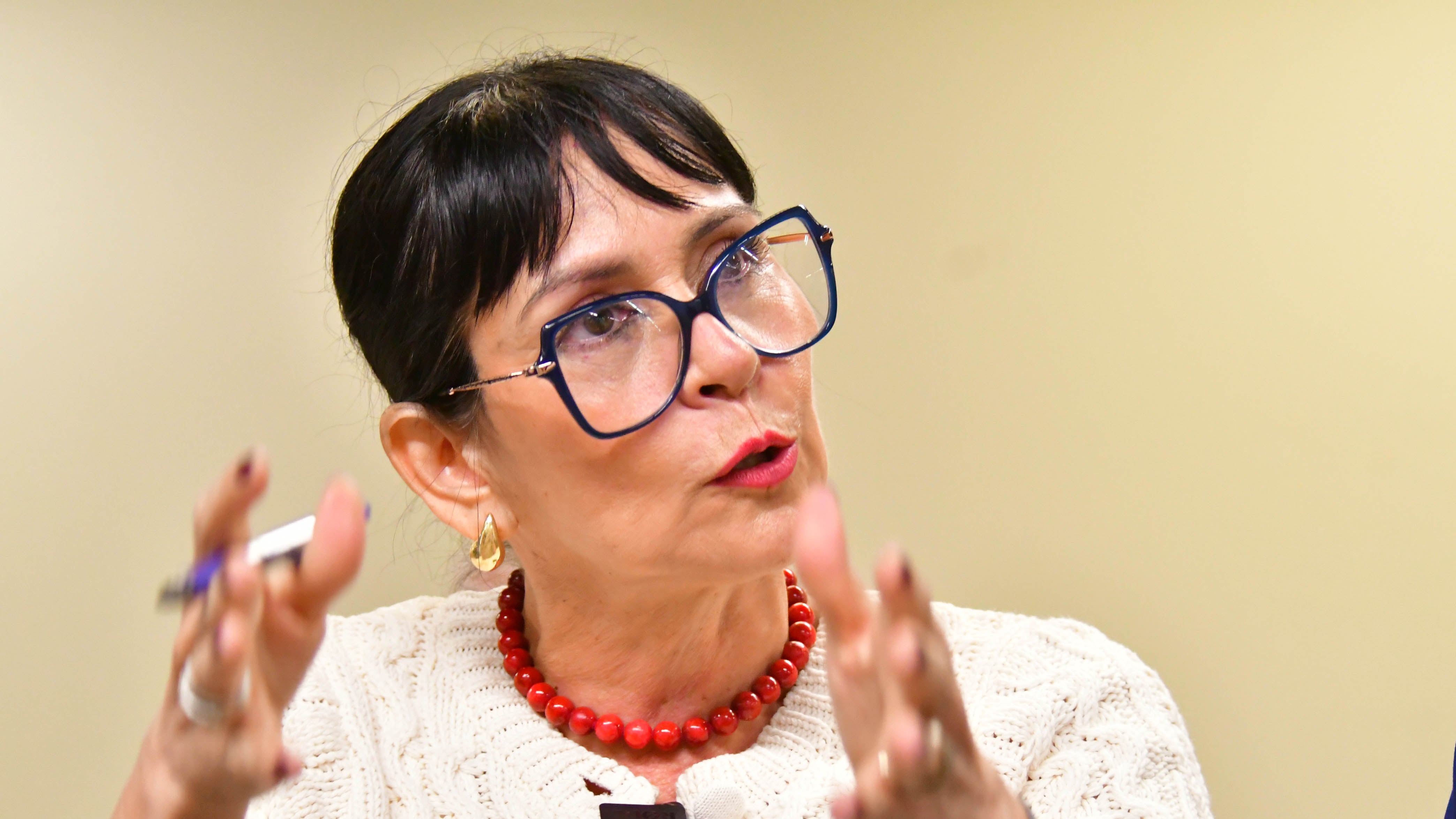 La secretaria de Educación Yanira Raíces