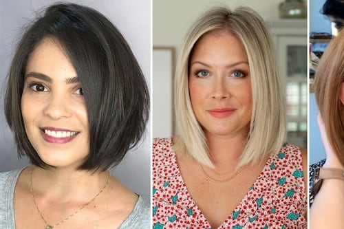 5 cortes de pelo corto que estilizan a mujeres de 40 años, con cara redonda y cuello corto