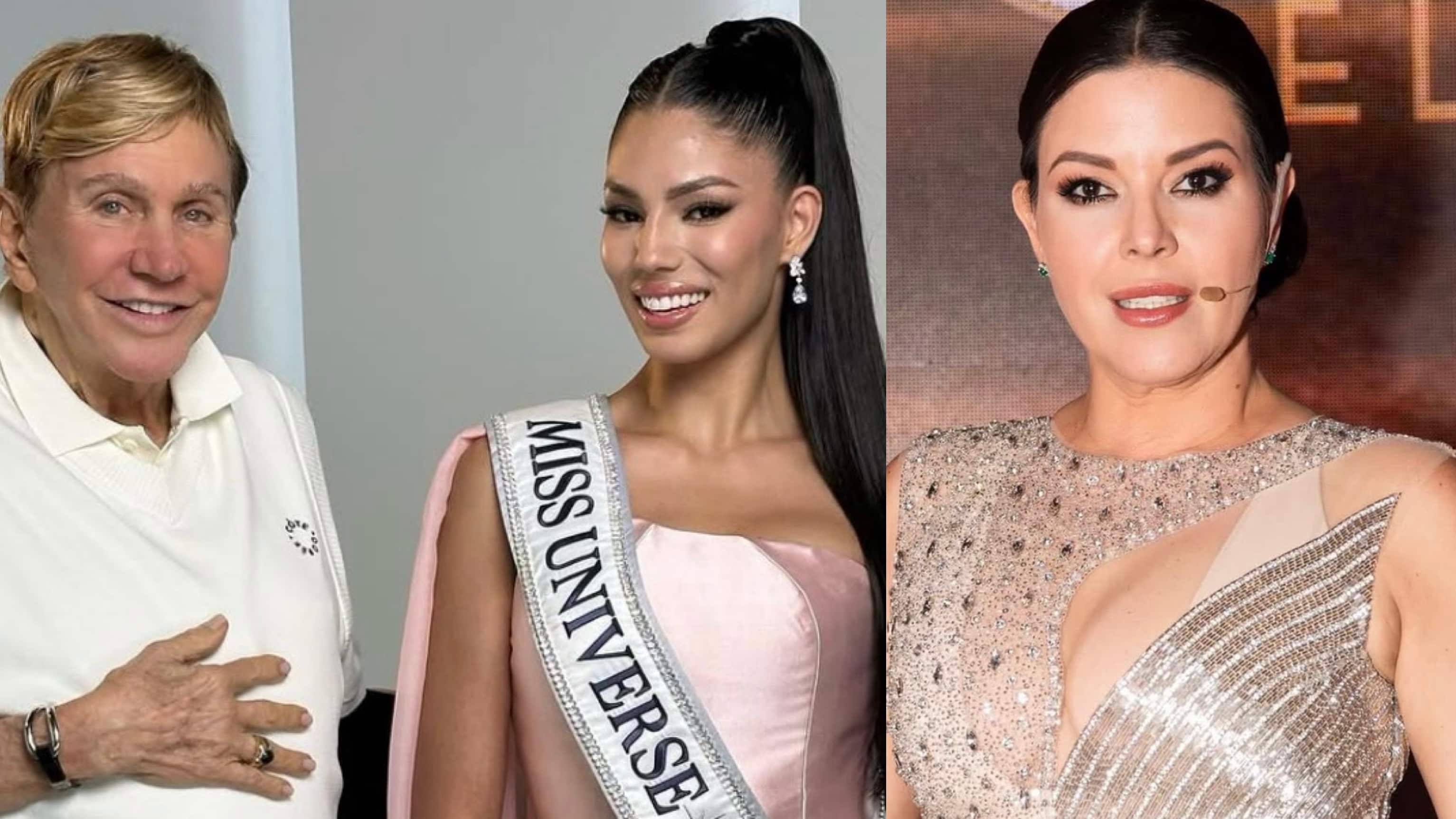 Osmel Sousa, Zashely Nicole Alicea Rivera y Alicia Machado.