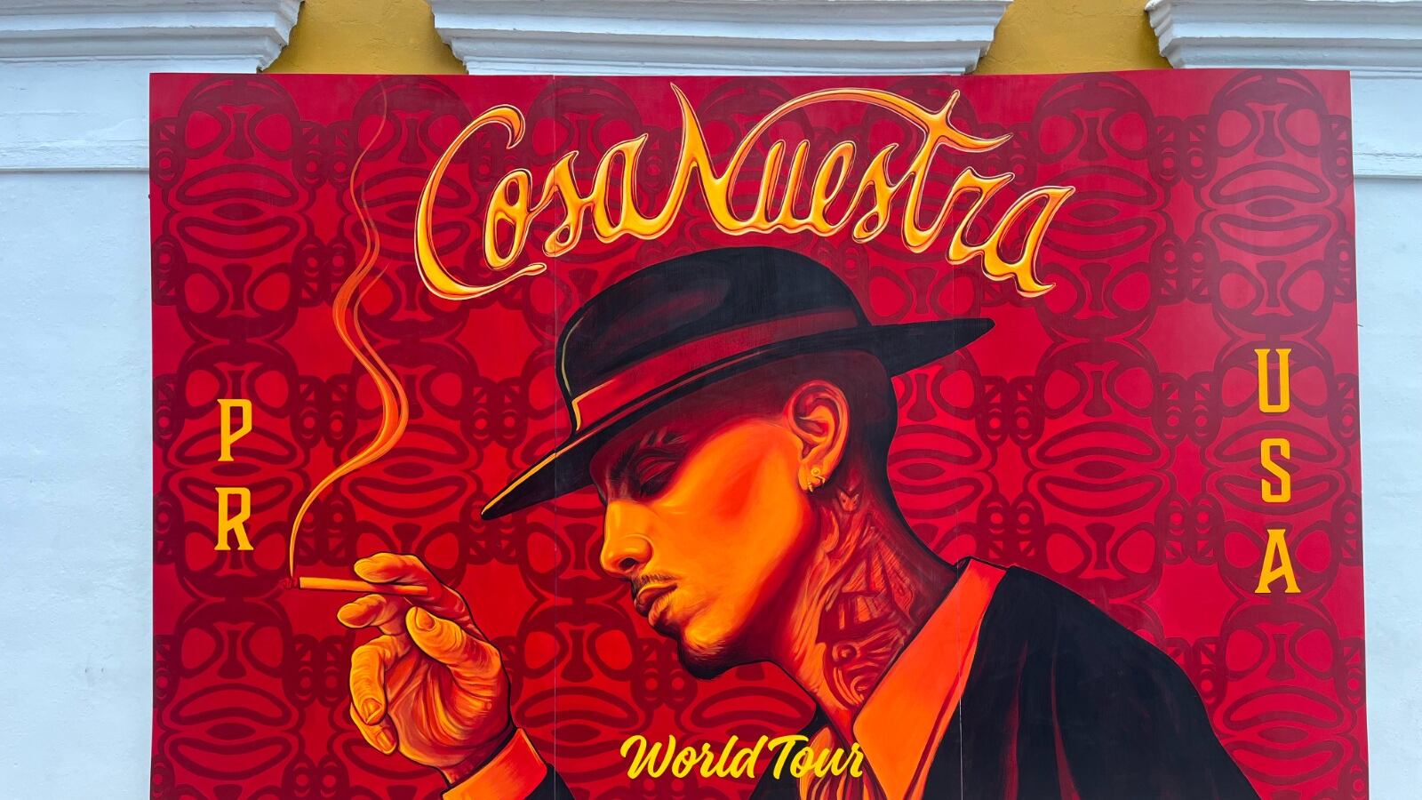 La pintura fue realizada por Rafael Enrique Vega, mejor conocido como Rafique.