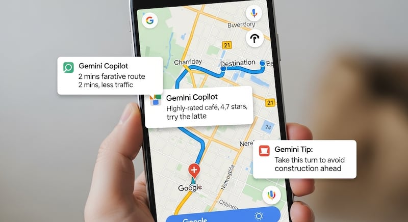 Gemini y Google Maps / Imagen conceptual / Whisk-FW