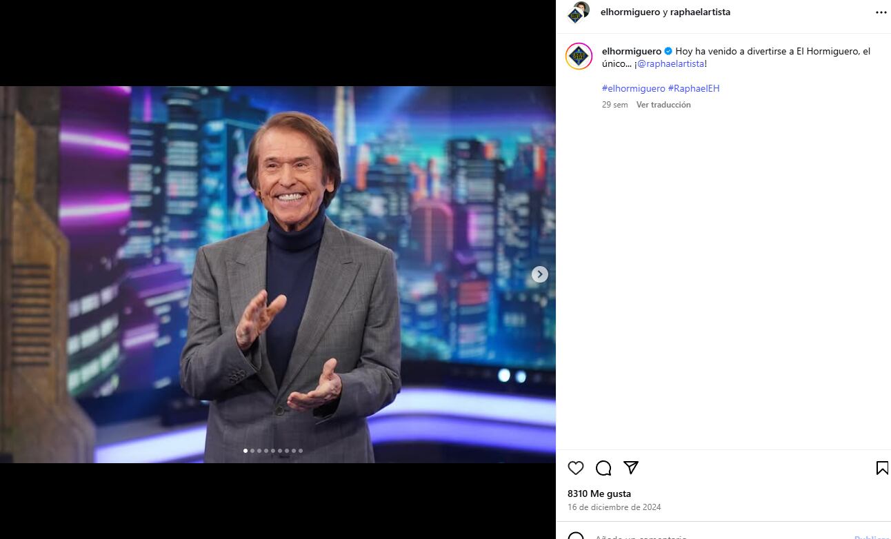 Raphael tendrá su propia serie biográfica