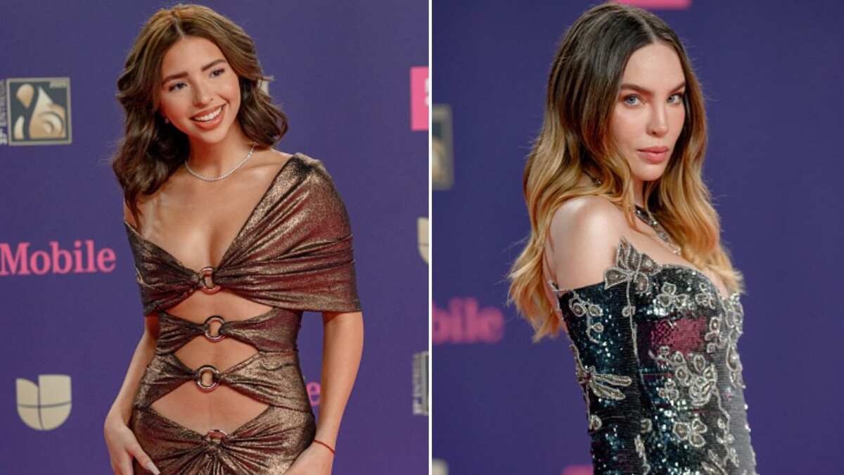 Captan el momento justo en que Ángela Aguilar y Belinda estuvieron juntas en ‘Premio lo Nuestro’