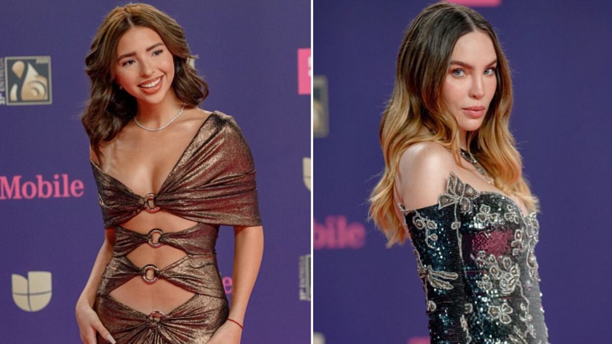 Captan el momento justo en que Ángela Aguilar y Belinda estuvieron juntas en ‘Premio lo Nuestro’