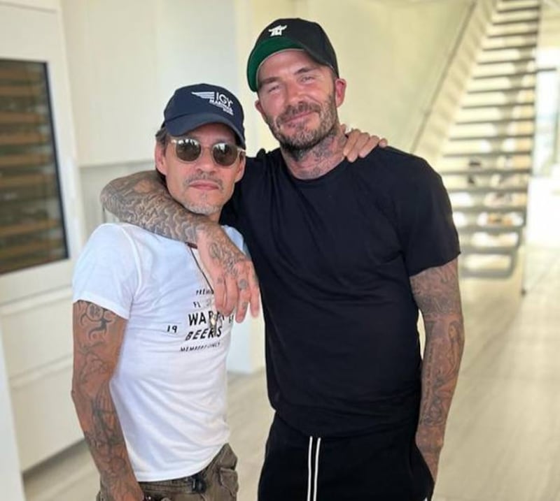 Marc Anthony y David Beckham mantienen una gran amistasd / Instagram