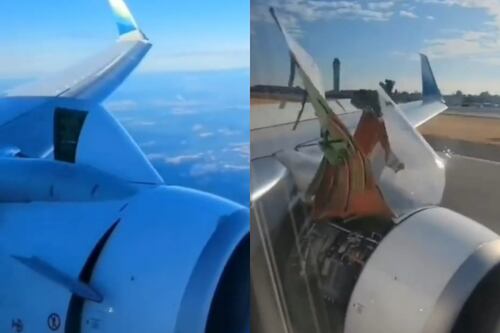 Minutos de terror: se desprenden partes de un avión en pleno vuelo y provoca temor en pasajeros
