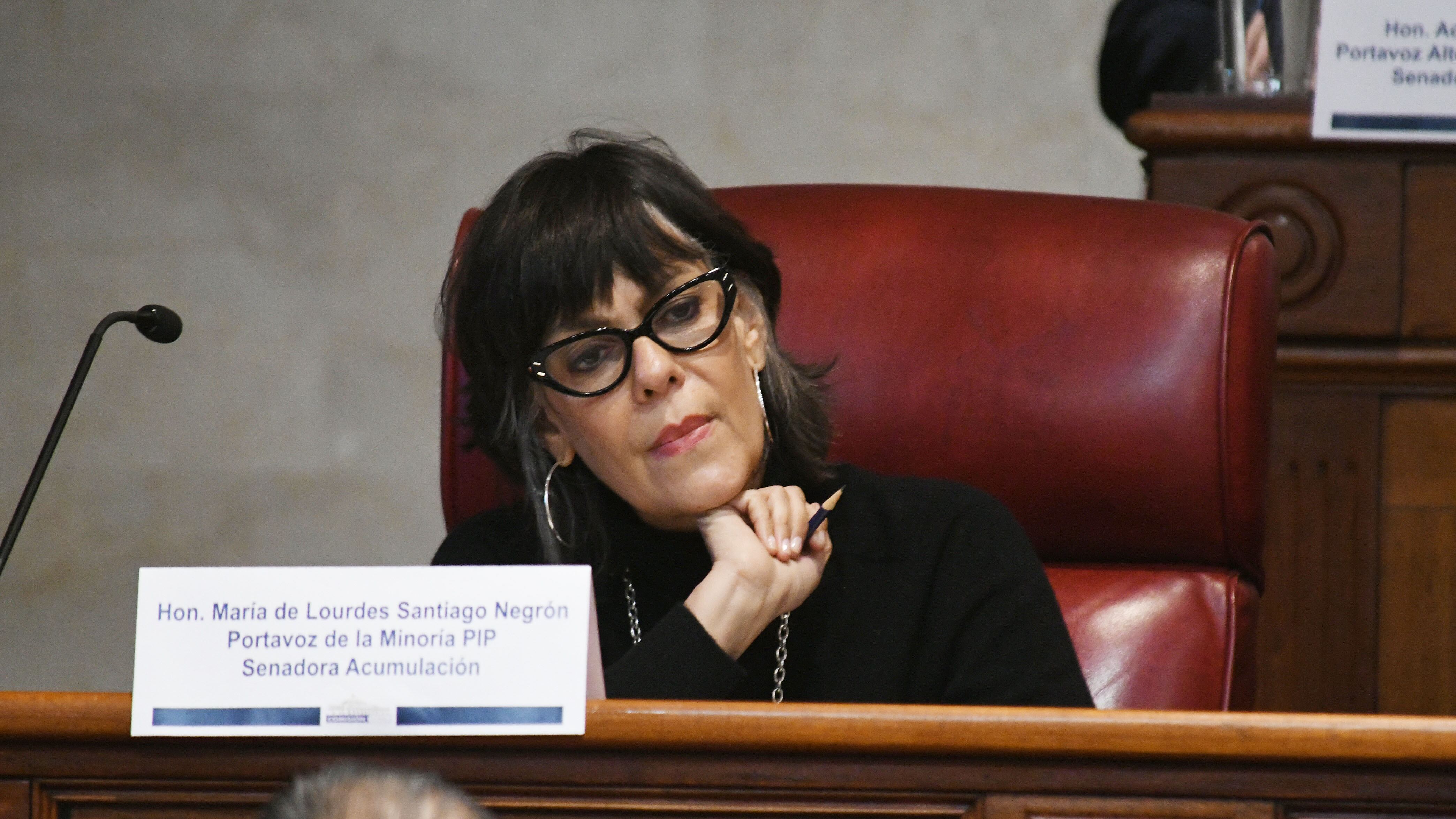La senadora Maria de Lourdes Santiago del PIP.