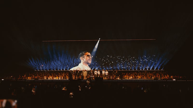 Bad Bunny primera noche de concierto en Medellín 2026.