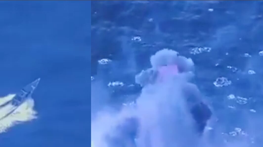 El momento en que Estados Unidos ataca otro supuesto barco narcotraficante cerca de Venezuela