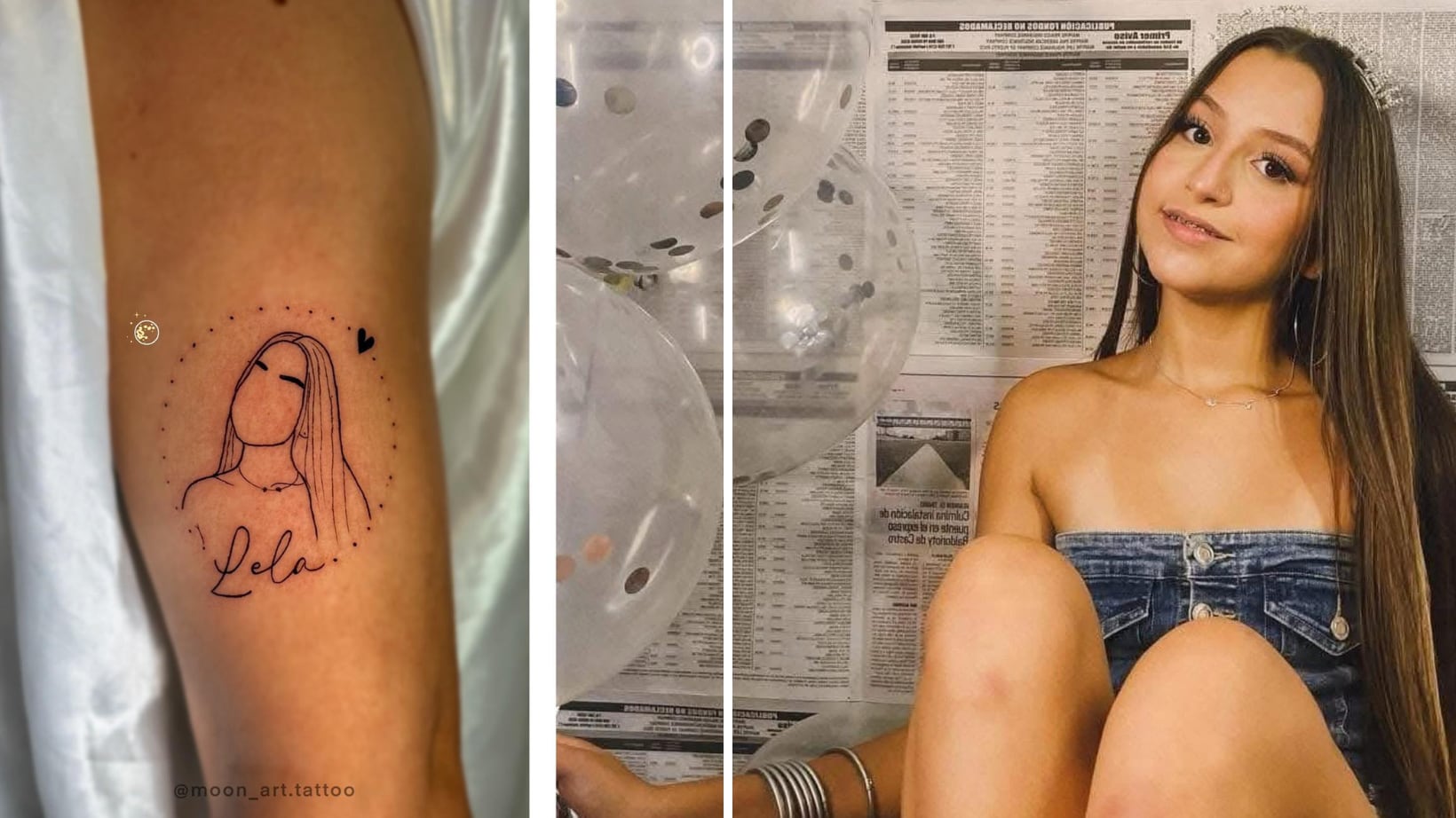 La madre de la joven compartió en sus redes sociales las fotografías del tatuaje que se realizó en honor a su hija.
