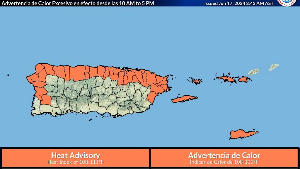 Advertencia de calor excesivo.