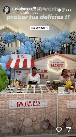 | Contaron con un bar de helados y muchos dulces