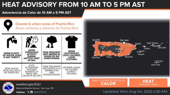 Advertencia de calor.