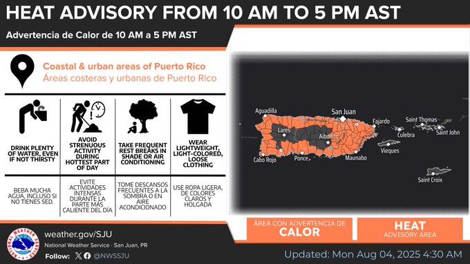 Advertencia de calor.