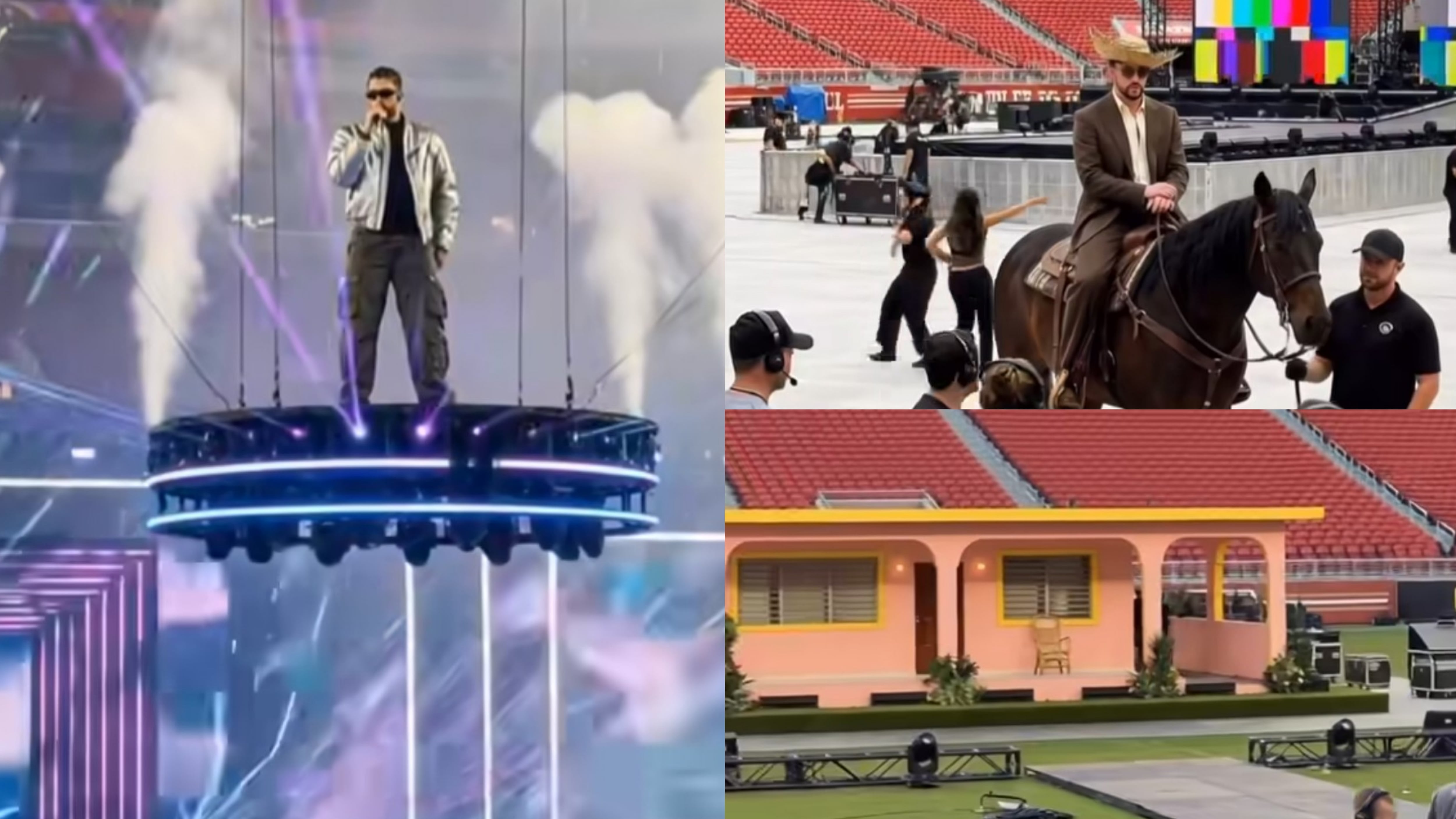 Bad Bunny ya ensaya para el Super Bowl LX.