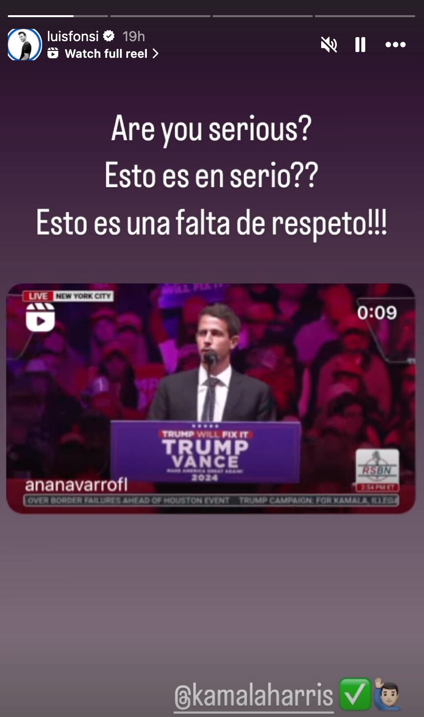 Luis Fonsi también denunció el insulto a los puertorriqueños.