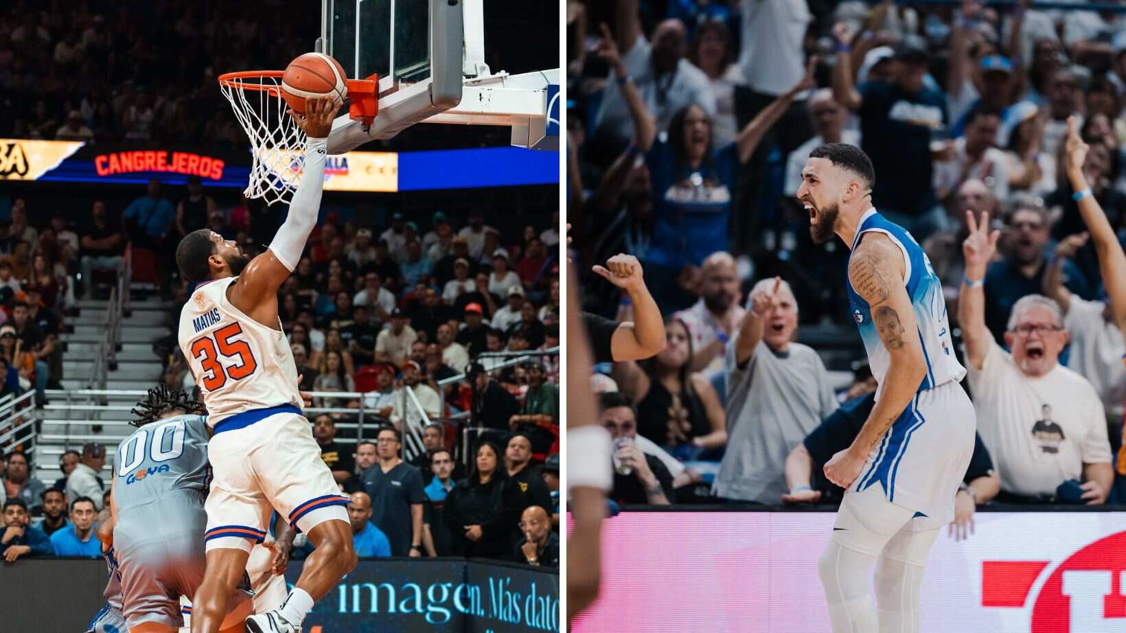 Los Cangrejeros de Santurce se enfrentan a los Vaqueros de Bayamón.